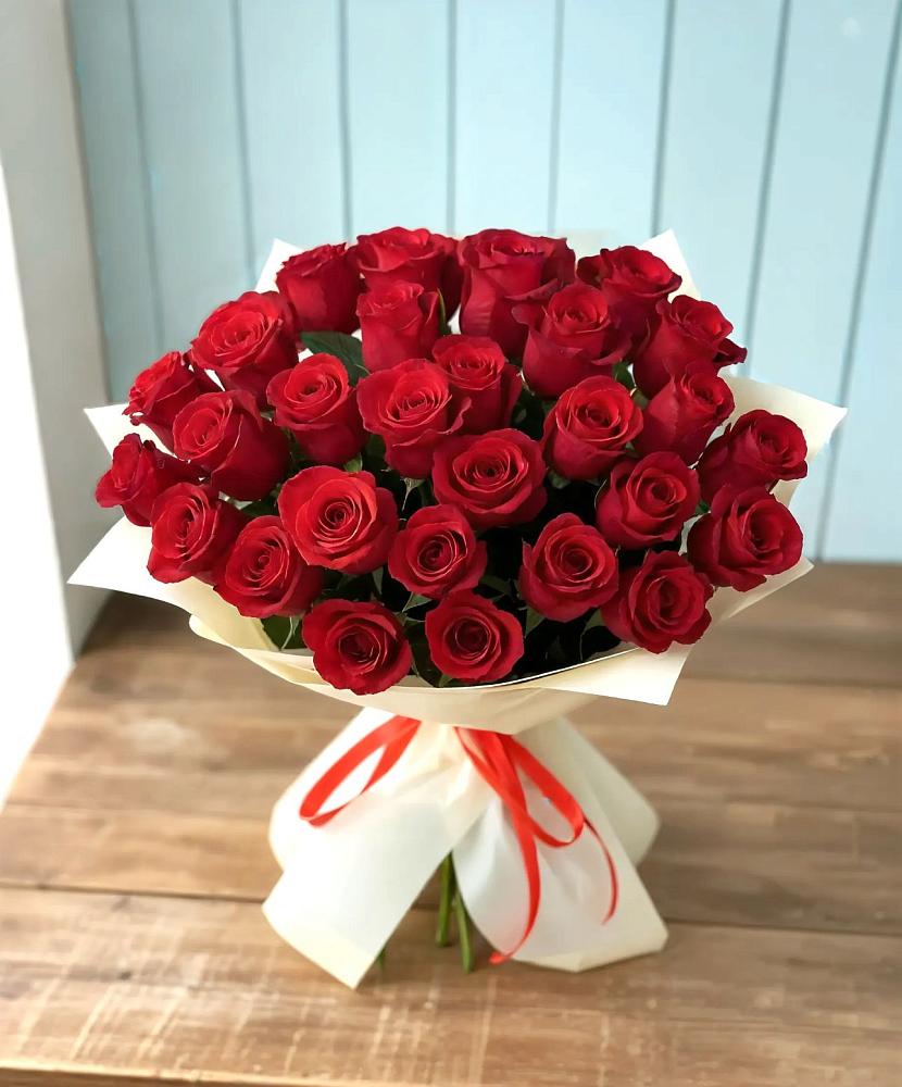 Букет 29 Красных роз в Октябрьском Ульяновской области