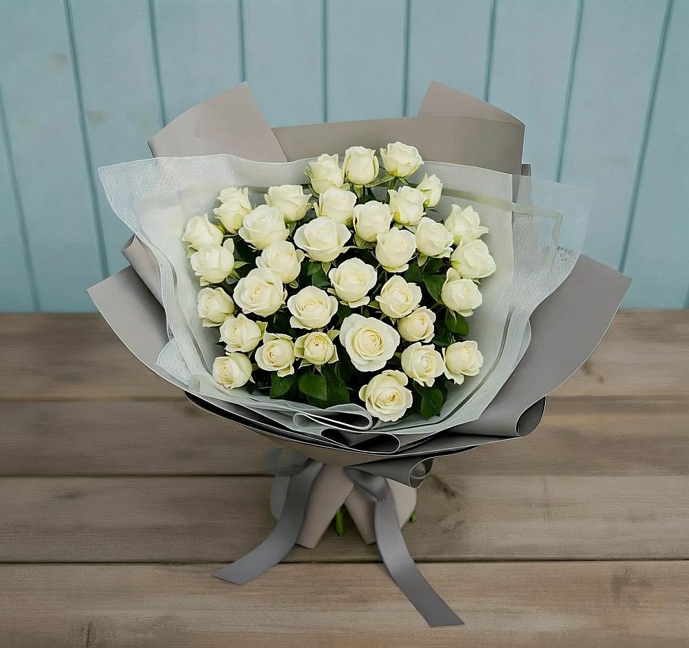 Букет Белоснежная нежность в Октябрьском Ульяновской области