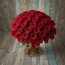 Букет 55 Красных роз Фридом #REPLACE_PRED# Октябрьском Ульяновской области