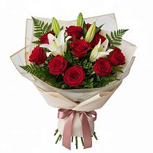 Букет цветов из:  Лилии и Розы #REPLACE_PRED# Октябрьском Ульяновской области