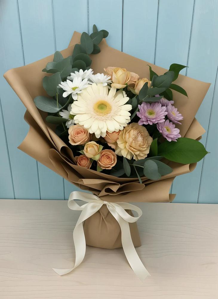 Букет цветов из: Герберы и Хризантемы в Октябрьском Ульяновской области