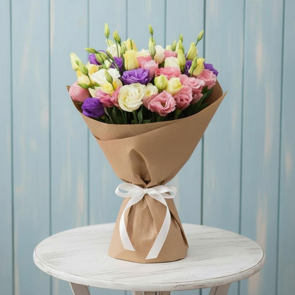 Букет цветов из: Лизиантусы в Октябрьском Ульяновской области