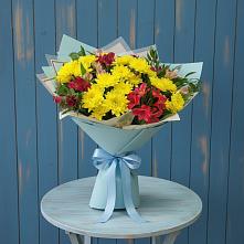 Букет цветов из:  Альстромерии и Хризантемы в Октябрьском Ульяновской области