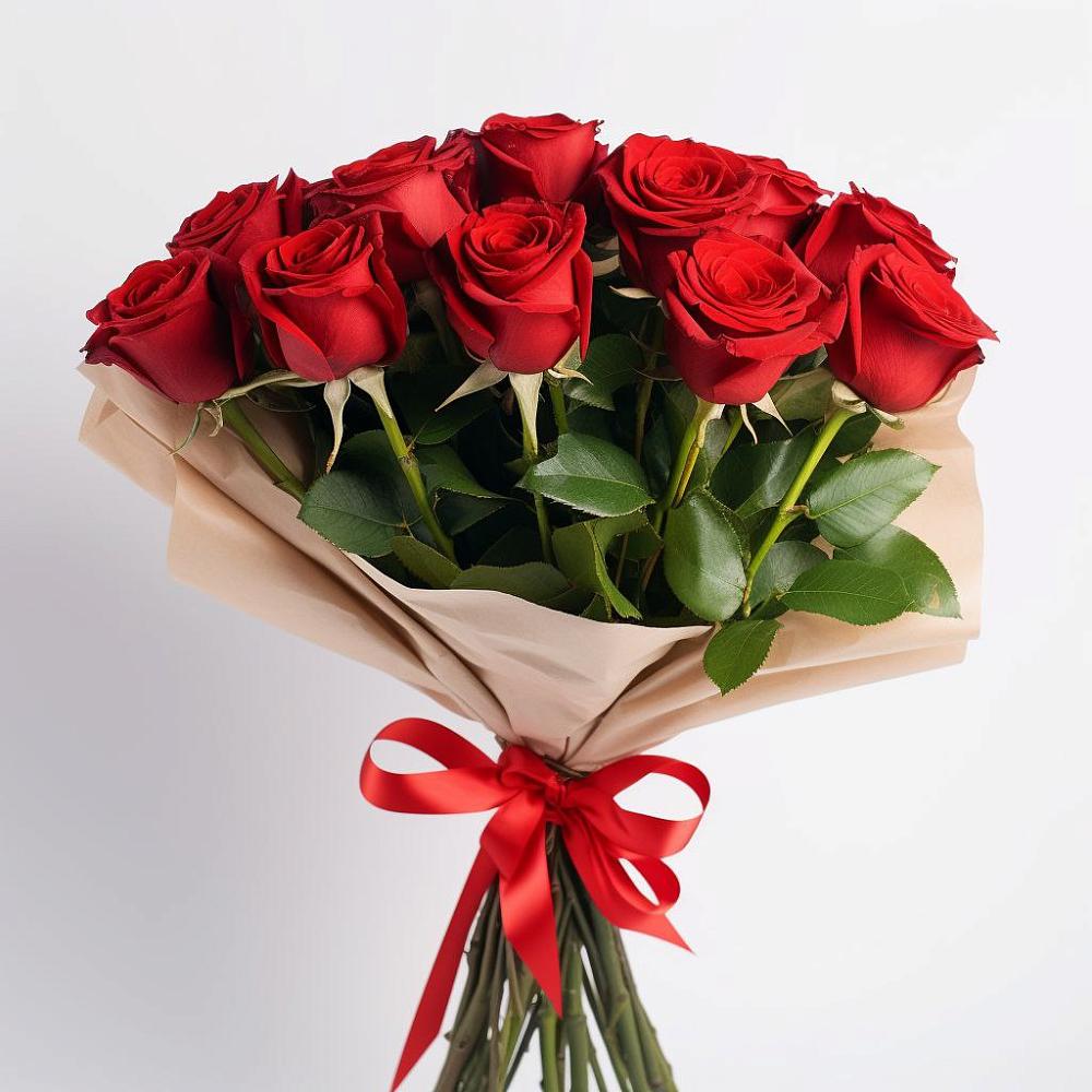 Букет 11 Красных роз Эдлесс Лав в Октябрьском Ульяновской области