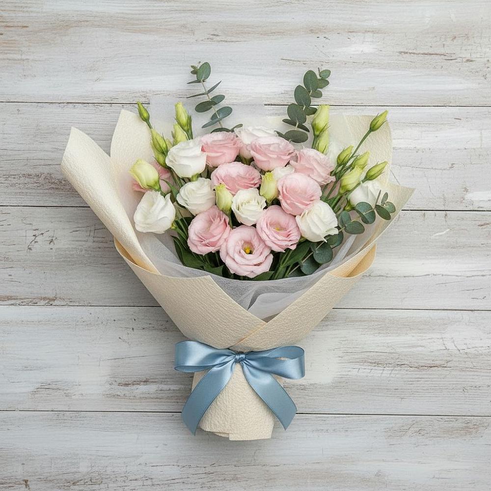 Букет цветов из: Лизиантусы в Октябрьском Ульяновской области